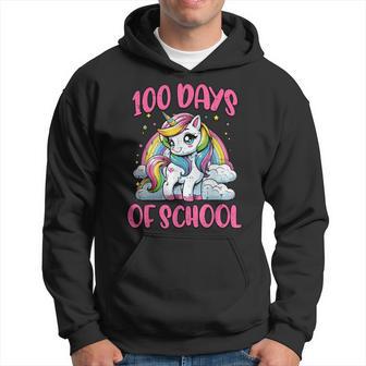 100 Días De Escuela Unicornio Lindo Día 100 Niñas Niños Pequeños Sudadera - Regaloses