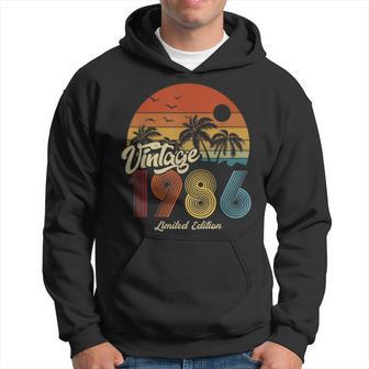1986Intage Jahrgang Geburtstag Retro Herren Damen Geschenk Kapuzenpullover - Geschenkecke