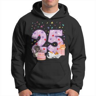 25 Cumpleaños Chica Lindo Gato Traje 25 Años Fiesta De Cumpleaños Sudadera - Regaloses