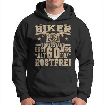 60 Geburtstag Mann Biker 60 Jahre Motorrad Kapuzenpullover - Geschenkecke