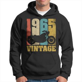 60 Geburtstag Papa Opa Geschenk Motorradfahrerintage 1965 Kapuzenpullover - Geschenkecke