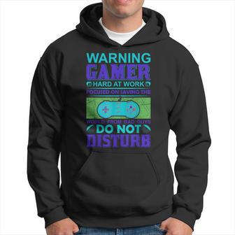Advertencia Gamer Trabajando Duro Sudadera - Regaloses
