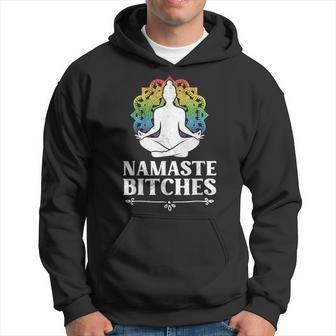 Aggro Yoga Namaste Bitches Lustiges Yogi Kapuzenpullover - Geschenkecke