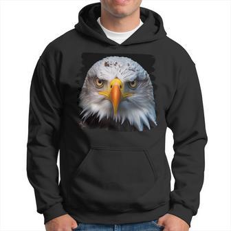 Alder Weißkopfseeadlerogeltein Adler Damen Kinder -Chwarz Kurzarm Klassisch Wildlife Tierdruck Eu Crew-Ausschnitt Pull-On Klassische Passform Imported Kapuzenpullover - Seseable