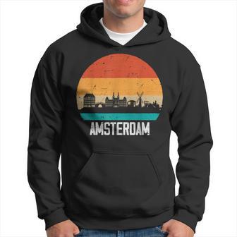 Amsterdam Niederlande Retrointagekyline Amsterdam Kapuzenpullover - Geschenkecke