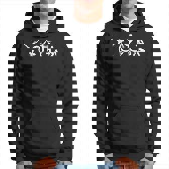 Arte De Palabra De Yoga Coniluetas Poses Minimalista Fitness Sudadera - Regaloses