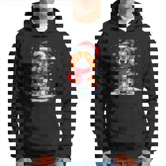 Beagle De Noël Mignon Lumineux Festive Réveillon Nouvel An Sweat à capuche - Cadeauxyz