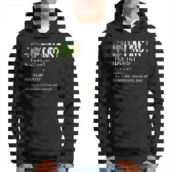 Bier Bierliebhaber Lustige Hoptimist Hopfen Party Pils Kapuzenpullover - Seseable