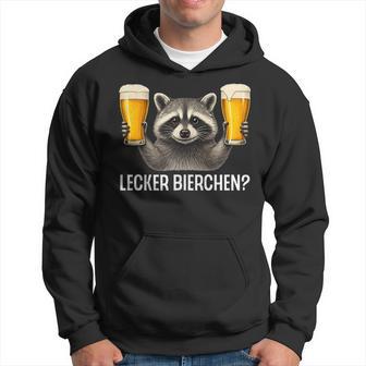 Bier Trinkender Waschbär Lecker Bierchen Lustiges Waschbär Kapuzenpullover - Geschenkecke