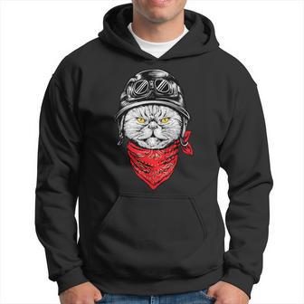 Biker Katze Chopper Biker Motorrad Motorradfahrer Kapuzenpullover - Geschenkecke