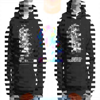 Blandine Dabbing Licorne Arc-En-Ciel Nom Personnalisé Sweat à capuche - Cadeauxyz