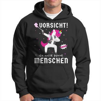 Böses Einhornarkasmus & Ironie Ich Hasse Dumme Menschen Kapuzenpullover - Geschenkecke