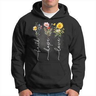 Bouquet De Fleurs Chrétiennes Faith Hope Love Sweat à capuche - Cadeauxyz
