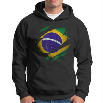 Brasilien Zerrissene Brasilianische Flagge Kapuzenpullover - Geschenkecke