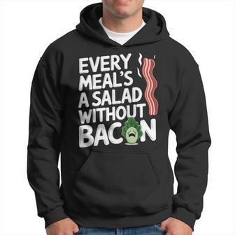 Cada Comida Es Una Ensaladain Tocino Manga Larga Sudadera - Regaloses