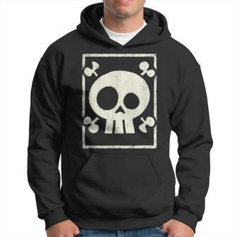 Calavera Minimalista Envejecida Con Huesos Diseño Gótico Punk Sudadera - Regaloses