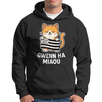 Chat Breton Gwenn Ha Du – Bretagne Humour Empreintes Patte Sweat à capuche - Cadeauxyz