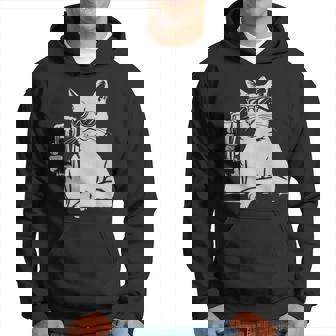 Chat Cool Lunettes Deoleil Buveur De Bière Chats Sweat à capuche - Cadeauxyz