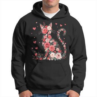Chat De Fleurs Douces Pour Les Propriétaires Chats Cats Sweat à capuche - Cadeauxyz