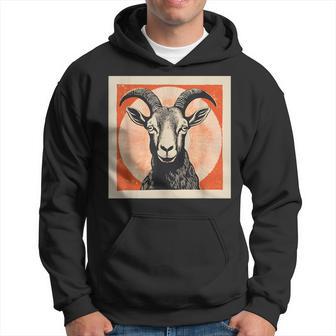 Chèvres Bouc De Chèvreintage Rétro Ferme Chèvre Ferme Fermier Sweat à capuche - Cadeauxyz