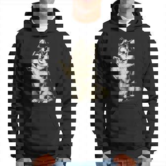 Chien Pomsky Drôle Levant La Patte Sweat à capuche - Cadeauxyz