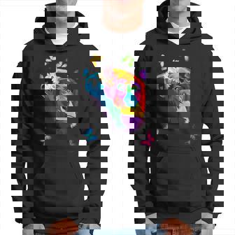 Chimpancé Monkey Colorido Chimpancé Flores Mariposas Sudadera - Regaloses