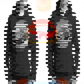 Coche Deportivo Clásico Británico Retro Atardecer Rojo Mini Sudadera - Regaloses