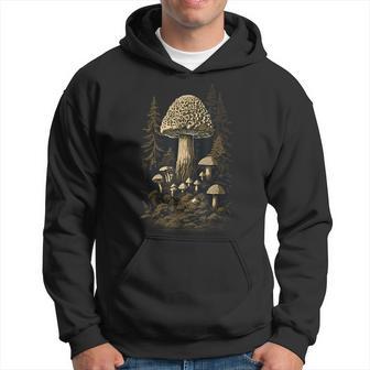 Collecteur De Champignons Morchel Champignon Rétro Espèces De Champignons Dans La Forêt Sweat à capuche - Cadeauxyz