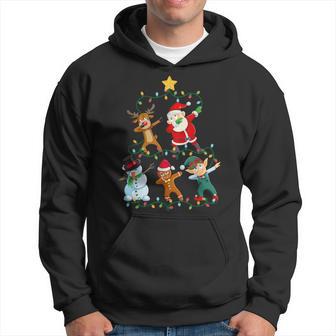 Dabbing Père Noël Renne Elfe Bonhomme De Neige Enfants Noel Manche Mi Longue Sweat à capuche - Cadeauxyz