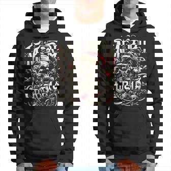 De Navidad Con Calavera Gótica Feliz Navidad Oscuro Holiday Sudadera - Regaloses