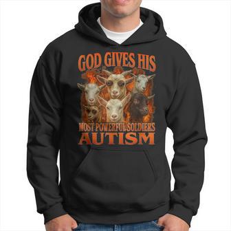 Dios Da Ausoldados Más Poderosos Autismo Gen Z Meme Divertido Sudadera - Regaloses