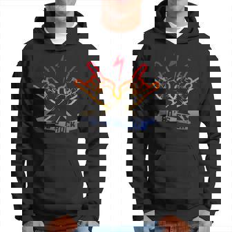 Diseño De Rollo De Rock De Los Años 80 Desteñido Para Regalo De La Banda Rockers De Los Ochenta Manga Larga Sudadera - Regaloses