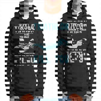 Divertida De Triatlón Con Citas De Triatlón Sudadera - Regaloses