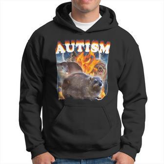 Divertido Gritando Hyrax Autismo Meme Fuego Autista Hyrax Awawa Sudadera - Regaloses