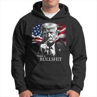 Donald Trump Anti Woke Woke Is Bullshit Politischer Humor Kapuzenpullover - Geschenkecke