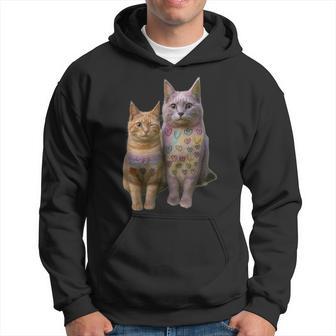 Dos Gatos Lindo Diseño De Amigos Felinos Sudadera - Regaloses
