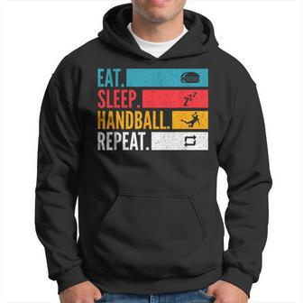 Eatleep Handball Repeat Für Trainer & Handballer Kapuzenpullover - Geschenkecke