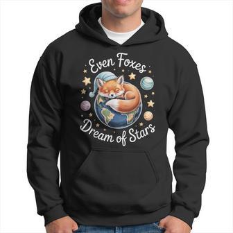 Even Foxes Dream Oftars Renard Endormi Pyjama Astronomie Sweat à capuche - Cadeauxyz