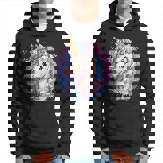 Fleurs Pastel Licorne Fantaisiste Sweat à capuche - Cadeauxyz