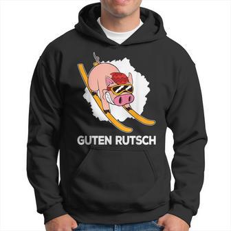 Guten Rutsch Neujahr 2024 Glücksschwein Glücksbringer Kapuzenpullover - Geschenkecke