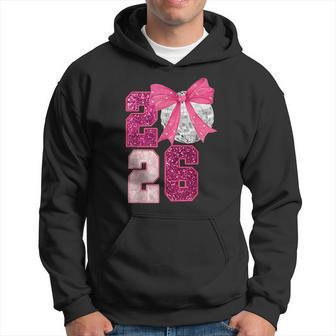 Happy New Year 2026 Discokugel Rosa Kokettechleife Familie Kapuzenpullover - Geschenkecke