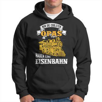 Herren Opa Mit Modelleisenbahn Eisenbahner Geschenk Ruhestand Kapuzenpullover - Geschenkecke