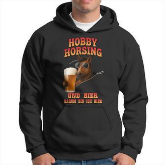Hobby Horsing Und Bier Lustiger Pferdepruch Kapuzenpullover - Geschenkecke