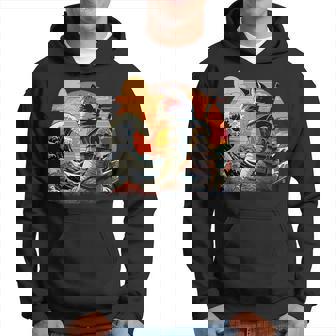 Hokusai Chatamouraï Rétro Japonais La Grandeague Sweat à capuche - Cadeauxyz