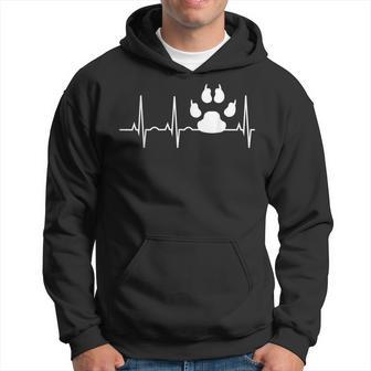 Hund Heartbeat Für Hundefreunde Hundepfoten Track Kapuzenpullover - Geschenkecke