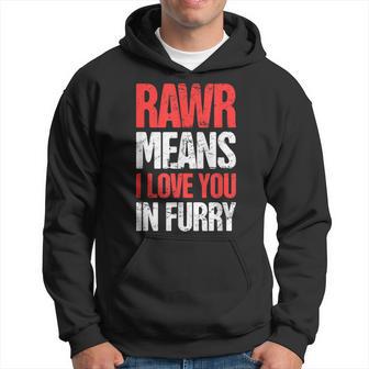 Ich Liebe Dich Bedrucktes Furry Kapuzenpullover - Geschenkecke