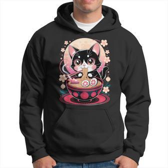 Japonés Anime Gato Ramen Kawaii Gato Comiendo Fideos Sudadera - Regaloses