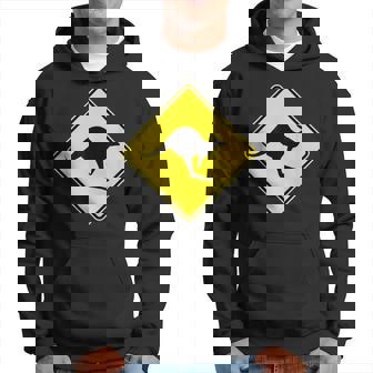Kangaroo Crossing Panneau Humoristique Kangourou Sweat à capuche - Cadeauxyz