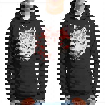 Kawaii Kitsune Masque De Renard Japonais En Fleurs De Cerisier Sweat à capuche - Cadeauxyz