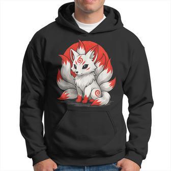 Kitsune Rieur Japonais Renard À Neuf Queues Anime Manga Sweat à capuche - Cadeauxyz